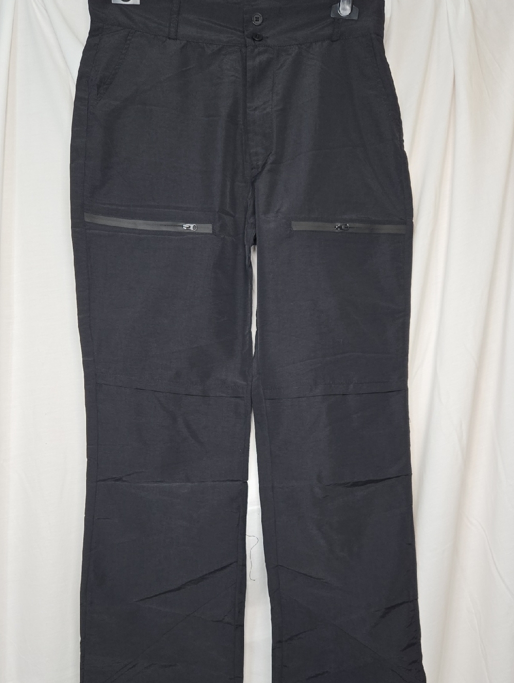 Men's Black Outdoor Zip-Pocket Pants